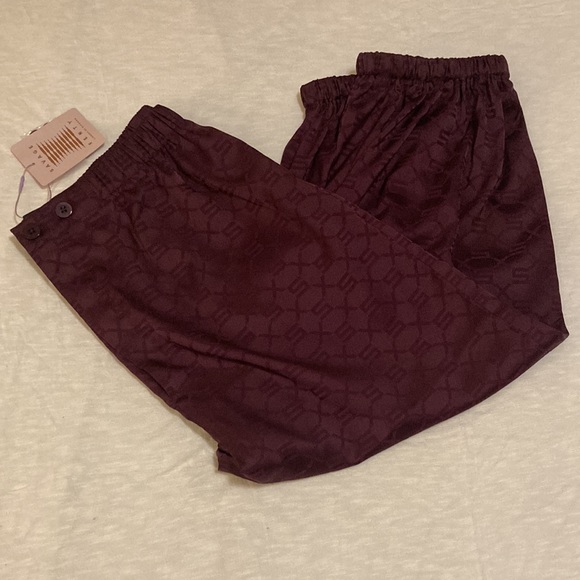 SAVAGE X FENTY Lingerie Pants Women’s Size S Woven Voile Monogram Sleep Pants PJ - Picture 5 of 11